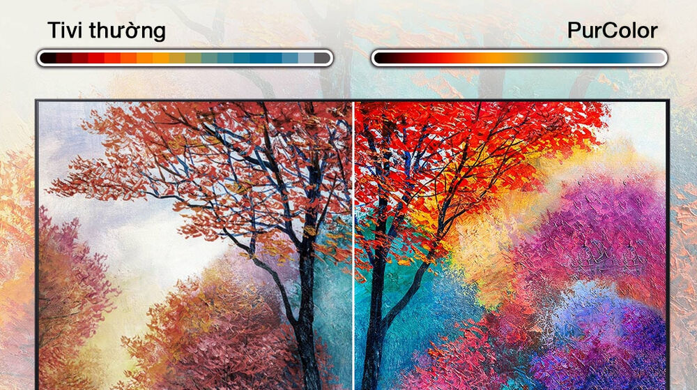 hiển thị rực rỡ, chân thực - smart tivi samsung 4k 43 inch ua43au7002