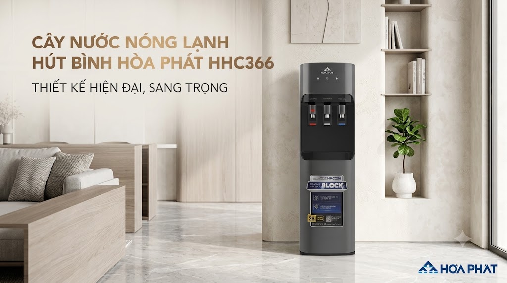 Cây nước nóng lạnh Hòa Phát HHC366 thiết kế hiện đại